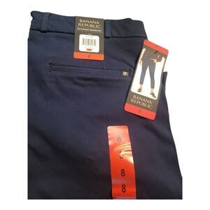 BANANA REPUBLICWomen's Blue Slim Straight Cropped Pant Size 8 Navy NWT